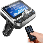Auto si Moto - Electronice auto - Accesorii electronice auto - Modulator FM cu Bluetooth pentru muzica si apeluri hands-free, buton rotativ, 2 porturi USB-A, microSD, Android si iOS - Infinity.ro