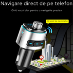 Auto si Moto - Electronice auto - Accesorii electronice auto - Modulator FM cu Bluetooth pentru redare muzica si handsfree, 2 porturi USB-A, slot microSD, compatibil Android si iOS - Infinity.ro