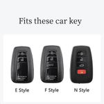 Auto si Moto - Electronice auto - Accesorii electronice auto - Husă cheie auto din piele si aliaj compatibil Toyota CHR Prius Camry Corolla RAV4 2017-2020 - Infinity.ro