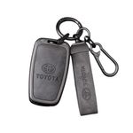 Auto si Moto - Electronice auto - Accesorii electronice auto - Husă cheie auto din piele si aliaj compatibil Toyota CHR Prius Camry Corolla RAV4 2017-2020 - Infinity.ro