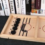 Jucarii, Copii si Bebe - Jucarii si jocuri - Jocuri si puzzle - Jocuri de societate - Joc educativ montessori de dexteritate si rapiditare tip Hochei 54 cm x 29 cm - Infinity.ro