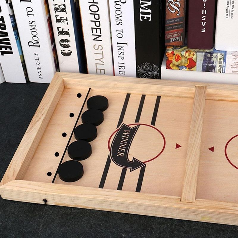 Jucarii, Copii si Bebe - Jucarii si jocuri - Jocuri si puzzle - Jocuri de societate - Joc educativ montessori de dexteritate si rapiditare tip Hochei 54 cm x 29 cm - Infinity.ro