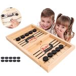 Jucarii, Copii si Bebe - Jucarii si jocuri - Jocuri si puzzle - Jocuri de societate - Joc educativ montessori de dexteritate si rapiditare tip Hochei 54 cm x 29 cm - Infinity.ro