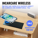 Casa si Gradina - Electrice - Prize - Priza incorporabila in blat ATOMKIT®, 2 Prize Schuko, 2 Porturi USB-A + 1 USB-C, Incarcare Wireless, Capac Glisant - Infinity.ro