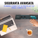 Casa si Gradina - Electrice - Prize - Priza incorporabila in blat ATOMKIT®, 2 Prize Schuko, 2 Porturi USB-A + 1 USB-C, Incarcare Wireless, Capac Glisant - Infinity.ro