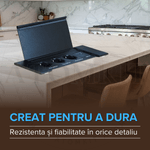 Casa si Gradina - Electrice - Prize - Priza incorporabila in blat, ATOMKIT, 3 prize standard, USB-C si USB-A, incarcare rapida 18W, Capac protectie, Negru - Infinity.ro