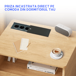 Casa si Gradina - Electrice - Prize - Priza incorporabila in blat ATOMKIT®, ideala pentru Blat Mobila, 3 prize Shucko, Cablu atasat, 16A, 240V-2400W, Negru - Infinity.ro