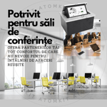 Casa si Gradina - Electrice - Prize - Priza Incastrabila Mobilier ATOMKIT® cu USB-C PD 20W si USB-A, 1 Priza Alimentare, Cablu Atasat, Gri - Infinity.ro