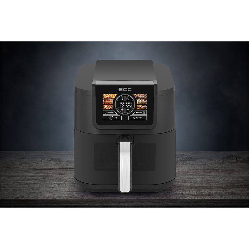 Electronice si Electrocasnice - Electrocasnice bucatarie - Aparate de gatit & desert - Friteuze - Friteuza cu aer cald AF 8020 Ai Slim Fry, 1700 W, 8 litri, 100-200°C, 6 programe automate, Program AI Smart, negru - Infinity.ro