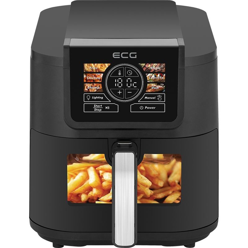 Electronice si Electrocasnice - Electrocasnice bucatarie - Aparate de gatit & desert - Friteuze - Friteuza cu aer cald AF 8020 Ai Slim Fry, 1700 W, 8 litri, 100-200°C, 6 programe automate, Program AI Smart, negru - Infinity.ro