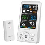 Casa si Gradina - Electrice - Ceasuri si statii meteo - Statie meteo cu prognoza animata GoGEN ME 1250W, LCD color, senzor extern fara fir, alb - Infinity.ro