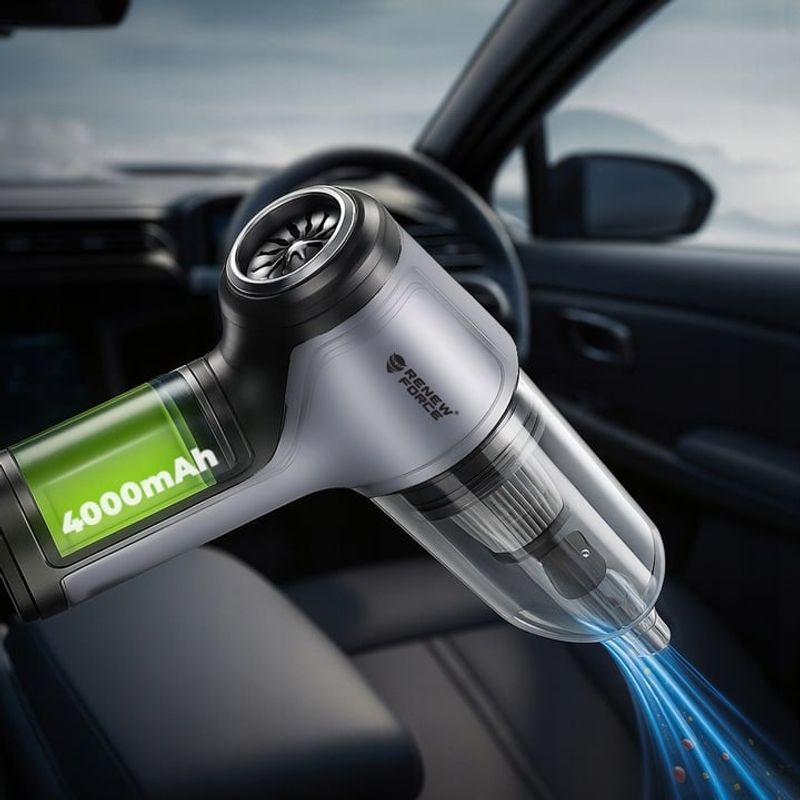 Auto si Moto - Intretinere auto - Aspiratoare auto - Aspirator De Mana Portabil, Aspirator Fara Fir Wireless, Filtru HEPA, Putere 15000 Pa, Putere nominala 120W - Infinity.ro