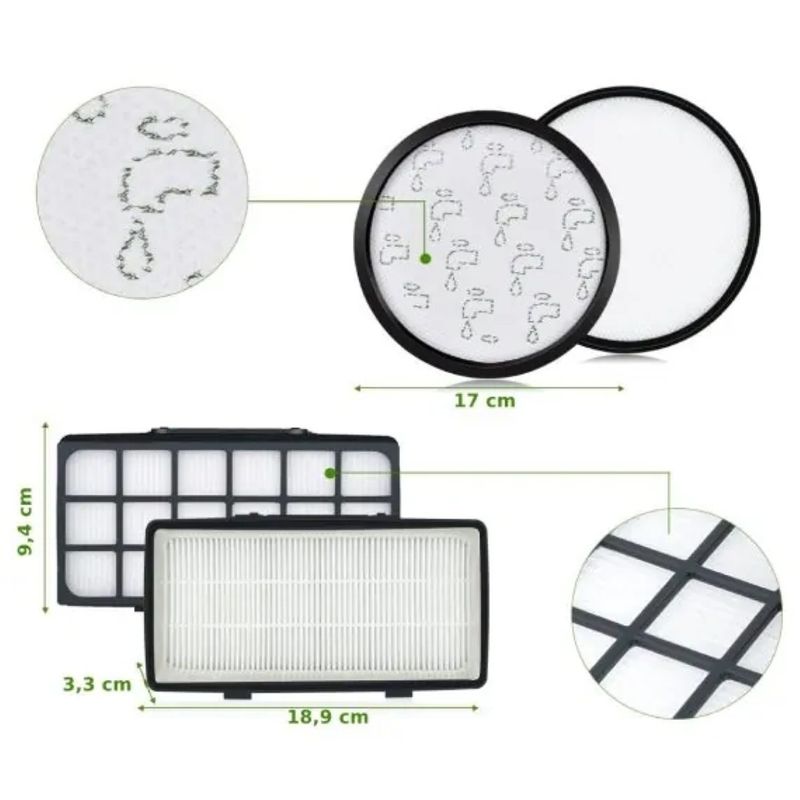 Electronice si Electrocasnice - Ingrijirea locuintei - Accesorii aparate pentru ingrijirea locuintei - Set 2 filtre ROWENTA ZR006001 Compatibil - Infinity.ro