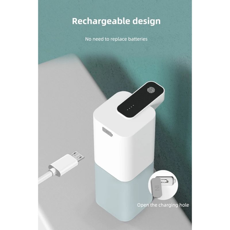Casa si Gradina - Sanitare - Suporturi si accesorii baie - Dispensere - Dispenser automat de săpun cu infraroșu, spumă dezinfectantă pentru mâini, reîncărcabilă prin USB, dozator de săpun spumos pentru băi - Infinity.ro