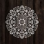 Casa si Gradina - Decoratiuni - DIY - Sabloane decorative pereti - Sablon Perete vopsire, tencuiala 0.7mm Lirio Mandala Refolosibil, model MXSP7149, 400 x 400 mm - Infinity.ro