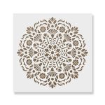 Casa si Gradina - Decoratiuni - DIY - Sabloane decorative pereti - Sablon Perete vopsire, tencuiala 0.7mm Lirio Mandala Refolosibil, model MXSP7149, 400 x 400 mm - Infinity.ro