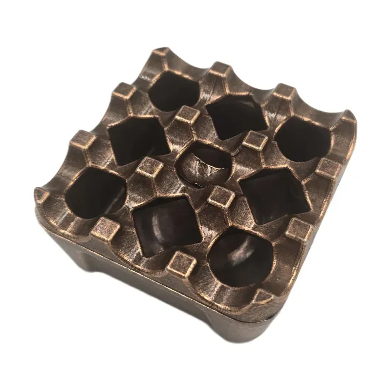 Casa si Gradina - Decoratiuni - Obiecte decorative - Scrumiere - Scrumiera metalica patrata, 7xh3.5 cm, EHA - Cupru - Infinity.ro