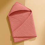 Jucarii, Copii si Bebe - Igiena si ingrijire - Baia bebelusului - Prosoape si halate de baie copii - Set 2x Prosop de baie cu gluga  REDQUIT® pentru bebelusi din muselina - 80x80cm,  100% bumbac - Infinity.ro