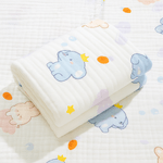 Jucarii, Copii si Bebe - Igiena si ingrijire - Baia bebelusului - Prosoape si halate de baie copii - Prosop muselina/bumbac REDQUIT®, alb, elefanti , 70×90 cm – pentru bebelusi si copii - Infinity.ro