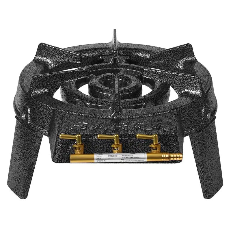 Sport si Outdoor - Camping - Bucatarie de camping - Arzatoare si accesorii - Arzator rotund exterior GPL, pirostrie din fonta, 9.8KW 3 duze MXK117851 - Infinity.ro