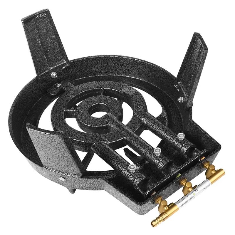 Sport si Outdoor - Camping - Bucatarie de camping - Arzatoare si accesorii - Arzator rotund exterior GPL, pirostrie din fonta, 9.8KW 3 duze MXK117851 - Infinity.ro