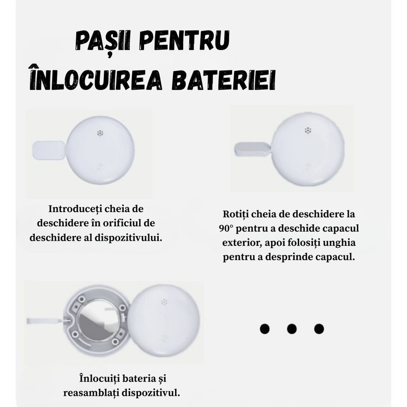 Laptop, Telefoane si Tablete - Wearables si gadgeturi - Gadgeturi - Dispozitiv Anti-Pierdere BIRAI SafeTag, Compatibil IOS, Localizare GPS Tracker, Globala, , Fara SIM, Negru - Infinity.ro