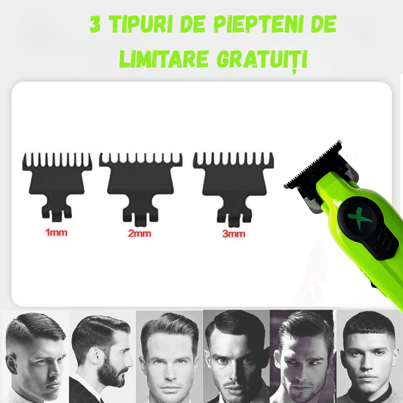 Ingrijire personala si Cosmetice - Aparate & accesorii ingrijire personala - Aparate de ras si tuns - Set Masina de Tuns si Trimmer Profesional BIRAI BRDPRO, Motore Puternice 7000/7700 RPM, Accesorii Incluse, Ideal - Infinity.ro