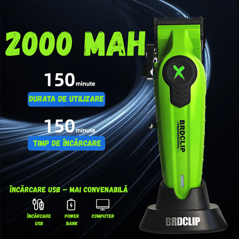 Ingrijire personala si Cosmetice - Aparate & accesorii ingrijire personala - Aparate de ras si tuns - Set Masina de Tuns si Trimmer Profesional BIRAI BRDPRO, Motore Puternice 7000/7700 RPM, Accesorii Incluse, Ideal - Infinity.ro