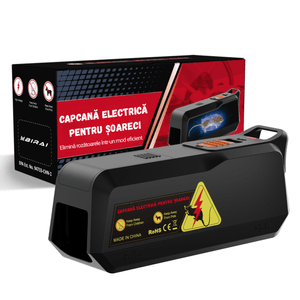 Capcana electrica pentru rozatoare, BIRAI K3, reutilizabila, cu alarma sonora, 8x6x4cm, negru