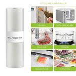 Electronice si Electrocasnice - Electrocasnice bucatarie - Mixere, tocatoare & roboti de bucatarie - Aparate de vidat - Rola Pungi de Vidat Gofrate MRG MJM, 12 x 300 cm, Pentru Aparat de Vidat - Infinity.ro