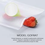 Electronice si Electrocasnice - Electrocasnice bucatarie - Mixere, tocatoare & roboti de bucatarie - Aparate de vidat - Rola Pungi de Vidat Gofrate MRG MJM, 20 x 300 cm, Pentru Aparat de Vidat - Infinity.ro