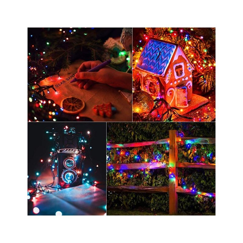 Casa si Gradina - Corpuri si surse de iluminat - Iluminat exterior - Instalatii luminoase exterior - Instalatie Craciun Solara MRG M953, Multicolor, 30 Metri, Pentru Exterior - Infinity.ro