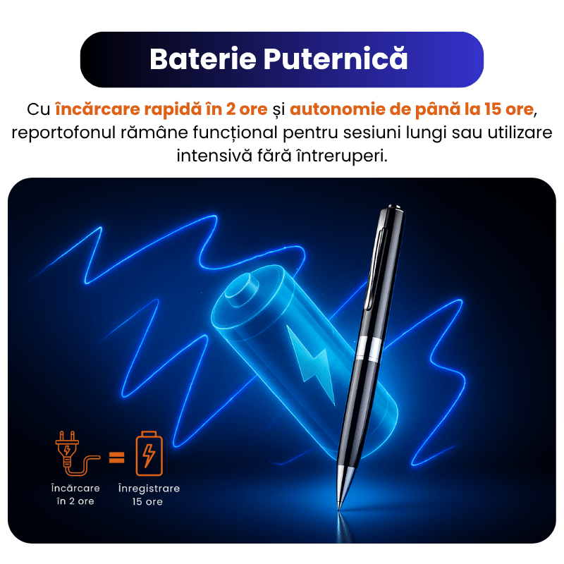 Laptop, Telefoane si Tablete - Wearables si gadgeturi - Gadgeturi - Dispozitive spionaj - Pix Spion cu Inregistrare Vocala HD, Activare Vocala, 8GB, Inregistreaza pana la 96h – ZeroSecrets - Infinity.ro