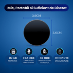 Laptop, Telefoane si Tablete - Wearables si gadgeturi - Gadgeturi - Dispozitive spionaj - Reportofon Spion ZeroSecrets 16GB tip Insigna, Activare Vocala, Inregistrare pana la 192h - Infinity.ro