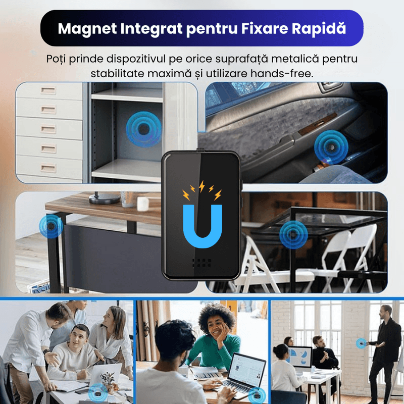 TV, Audio-Video si Foto - Portabile audio - Reportofoane - Mini Reportofon Z20 16GB cu Microfon Ascuns, Activare Vocala, Magnet, Inregistrare pana la 192h – ZeroSecrets - Infinity.ro