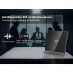 TV, Audio-Video si Foto - Portabile audio - Reportofoane - Mini Reportofon Z26 16GB Negru, Inregistrare pana la 192h, Activare Vocala, Magnet Dublu – ZeroSecrets - Infinity.ro