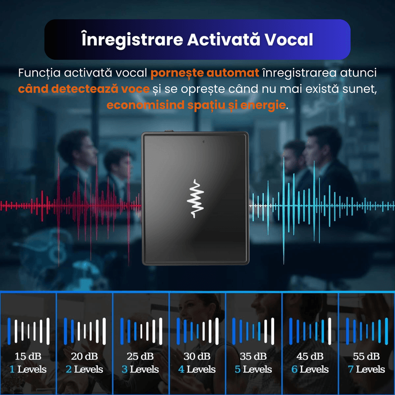 TV, Audio-Video si Foto - Portabile audio - Reportofoane - Mini Reportofon Z26 32GB Negru, Inregistrare pana la 384h, Activare Vocala, Magnet Dublu – ZeroSecrets - Infinity.ro