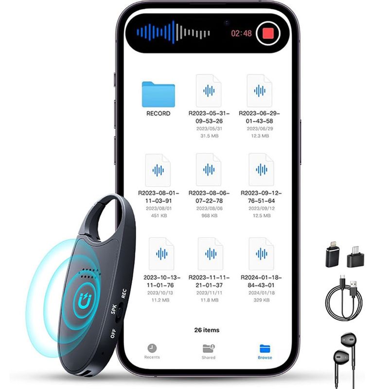 TV, Audio-Video si Foto - Portabile audio - Reportofoane - Mini Reportofon Tip Breloc Magnetic, Activare Vocala, 32GB, Inregistrare pana la 384h – Zero Secrets - Infinity.ro
