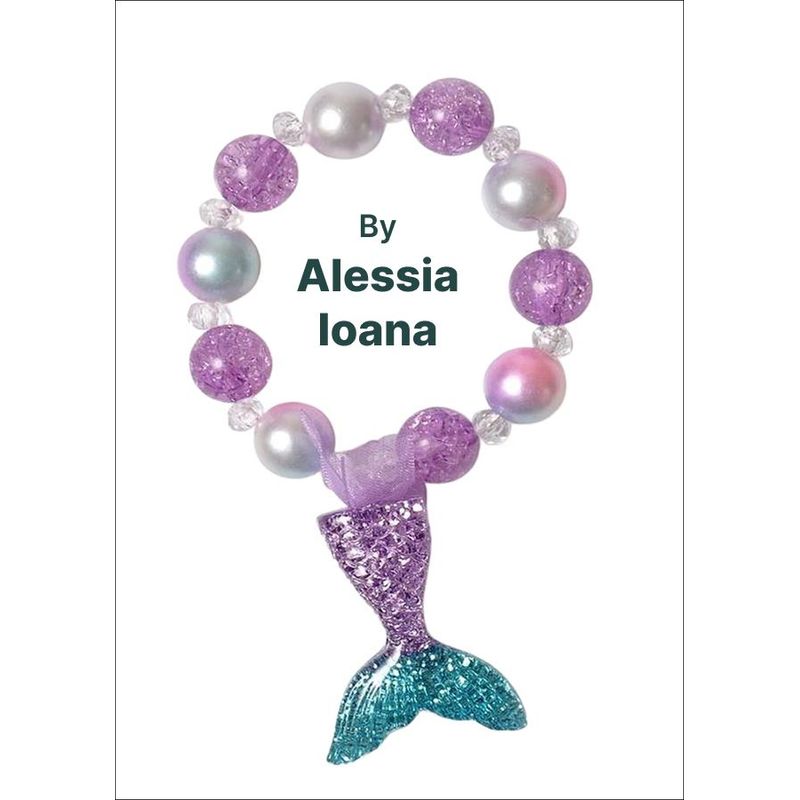 Fashion, accesorii si bijuterii - Copii - Lenjerie si pijamale copii - Costume de baie copii - Coada de Sirena THK®, Albastru Cosmic cu bratara HandMade by Alessia Ioana - 140 cm - 9-10 ani - Infinity.ro