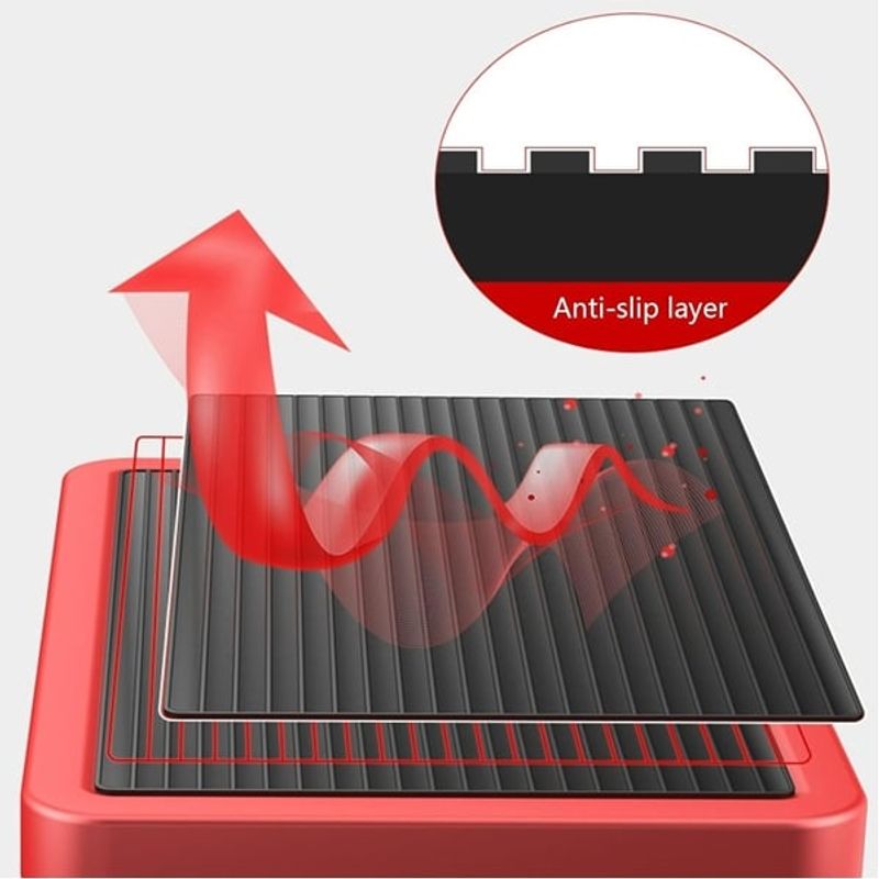 Casa si Gradina - Constructii - Scari si accesorii interioare - Scari aluminiu/ otel - Scara pliabila metalica 6 trepte, antiderapanta, compacta, rosie, 173 cm - Infinity.ro