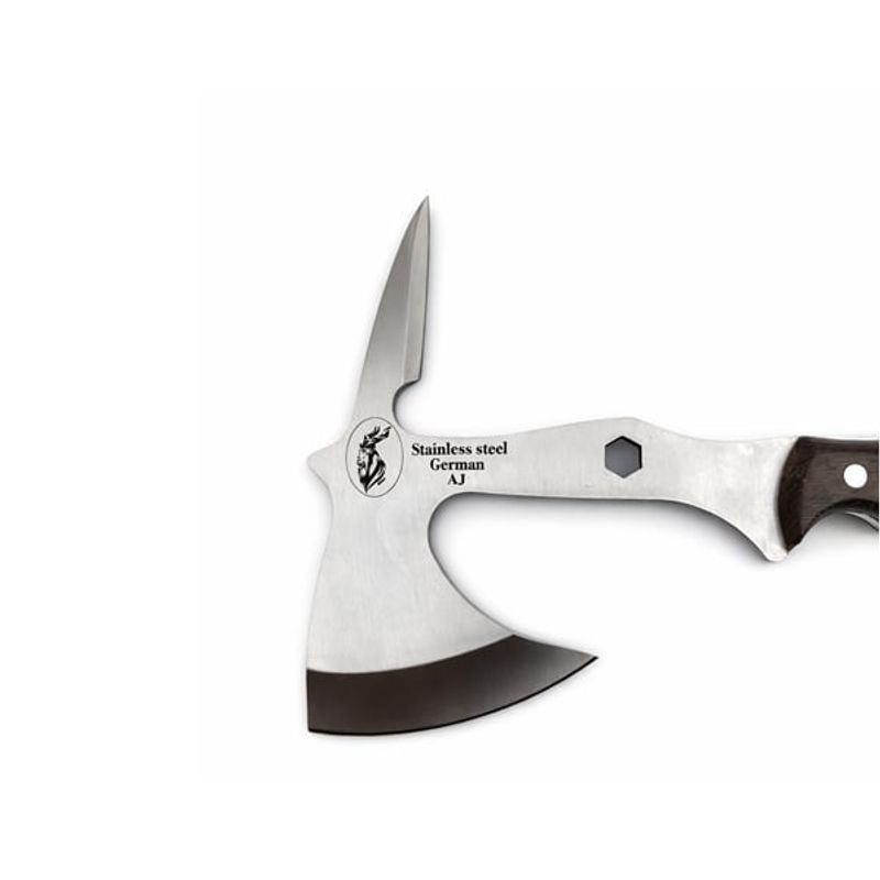 Casa si Gradina - Gradinarit si plante - Unelte gradinarit - Topoare - Set doua topoare multifunctionale din otel cu maner ergonomic si spargator geam, 53 cm, maro - Infinity.ro