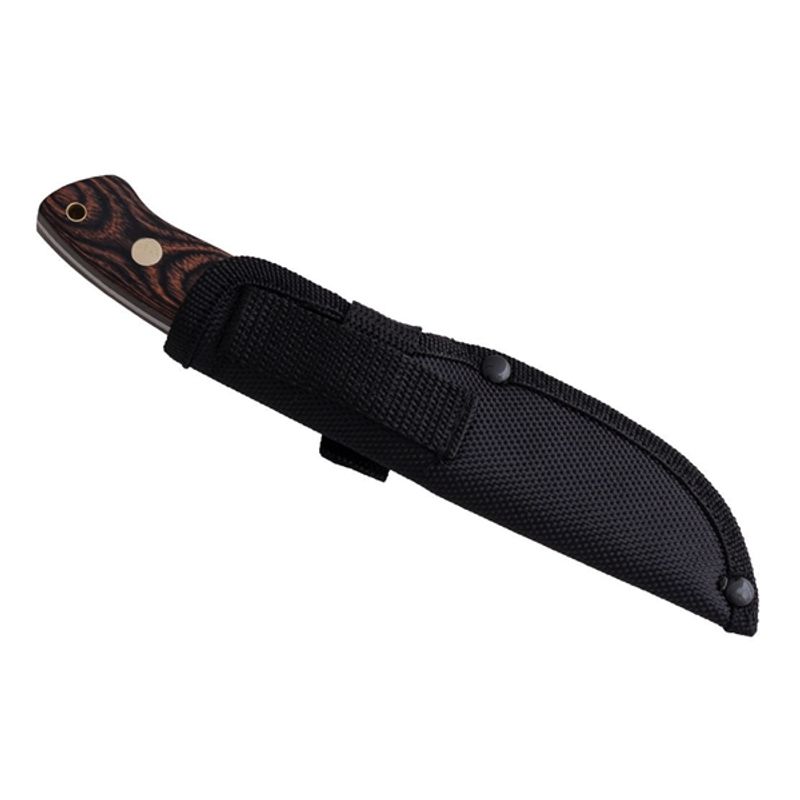 Sport si Outdoor - Camping - Cutite, bricege si accesorii - Cutite si bricege - Cutit de vanatoare, otel inoxidabil 420, maner din lemn, husa cordura, 20 cm - Infinity.ro