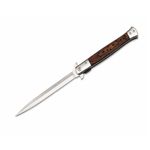 Sport si Outdoor - Camping - Cutite, bricege si accesorii - Cutite si bricege - Set 3 Bricege tip Stiletto, deschidere manuala, lungime 33 cm, lama metalica, maro, lemn - Infinity.ro