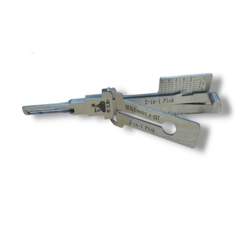 Auto si Moto - Reparatii si depanare - Scule auto - Scule si truse auto - Decodor auto Lishi Original HU64(8910) 2 in 1 Decoder Pick Mercedes-Benz HU64, deblocare contact, usa, portbagaj - Infinity.ro