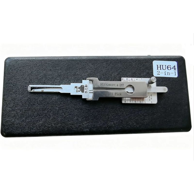 Auto si Moto - Reparatii si depanare - Scule auto - Scule si truse auto - Decodor auto Lishi Original HU64(8910) 2 in 1 Decoder Pick Mercedes-Benz HU64, deblocare contact, usa, portbagaj - Infinity.ro