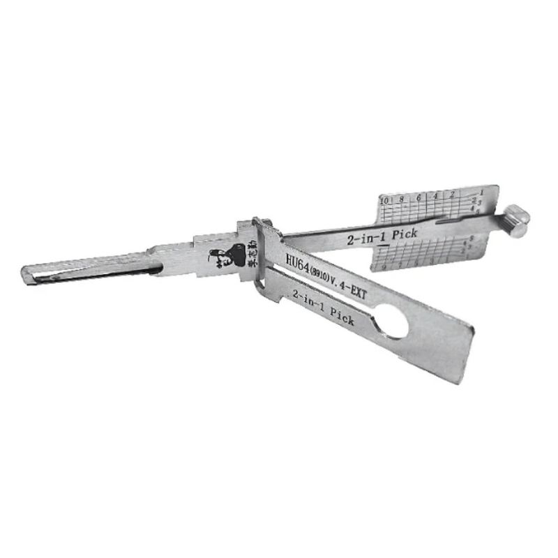 Auto si Moto - Reparatii si depanare - Scule auto - Scule si truse auto - Decodor auto Lishi Original HU64(8910) 2 in 1 Decoder Pick Mercedes-Benz HU64, deblocare contact, usa, portbagaj - Infinity.ro