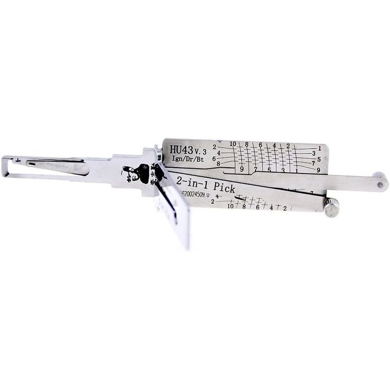 Auto si Moto - Reparatii si depanare - Scule auto - Scule si truse auto - Decodor auto Lishi Original HU43 v3 – 2-in-1 Pick pentru deblocare contact, usi si portbagaj, compatibil Opel, Daewoo - Infinity.ro