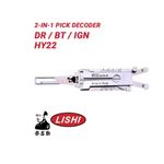 Auto si Moto - Reparatii si depanare - Sisteme de diagnoza - Decodor auto Lishi HY22 2 in 1 pick pentru chei Hyundai Kia, contact usa portbagaj, lama HY22 KIA7 T14 - Infinity.ro