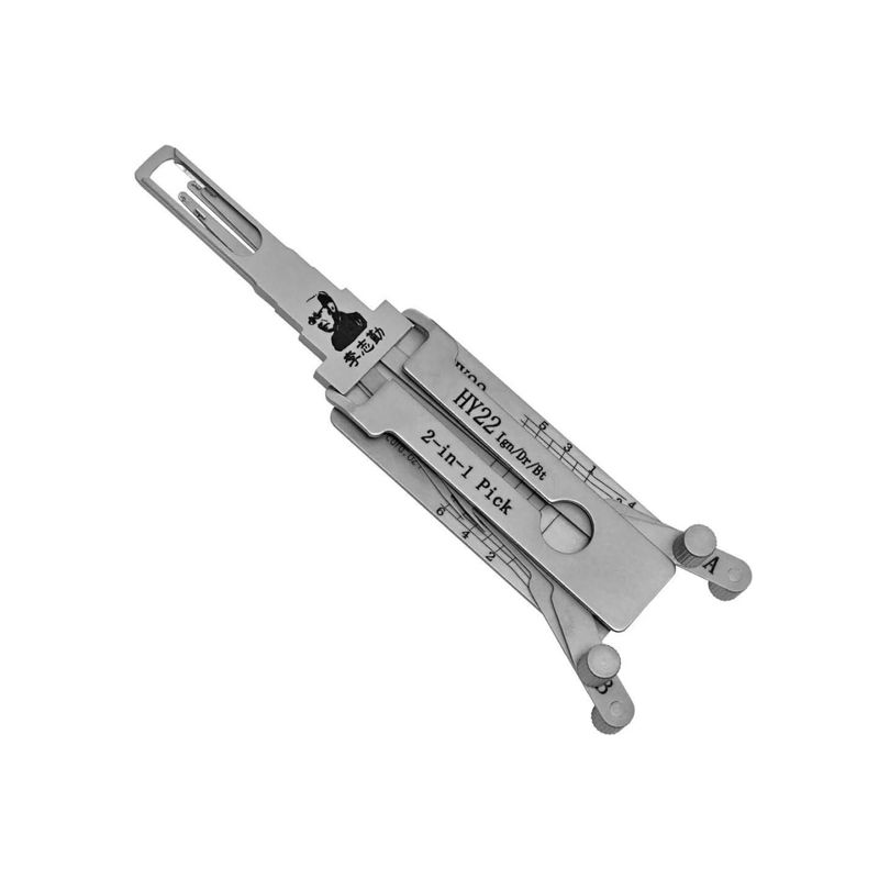 Auto si Moto - Reparatii si depanare - Sisteme de diagnoza - Decodor auto Lishi HY22 2 in 1 pick pentru chei Hyundai Kia, contact usa portbagaj, lama HY22 KIA7 T14 - Infinity.ro