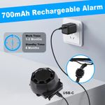 Sport si Outdoor - Ciclism - Accesorii pentru biciclete - Antifurt biciclete - Alarma Antifurt Motocicleta Bicicleta 12V Techstar, Sirena 120-125dB, Waterproof IP55, Reincarcabila USB-C 700mAh - Infinity.ro